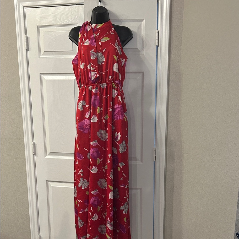 NWT Banana Republic Scarlet Floral Halter tie Dress